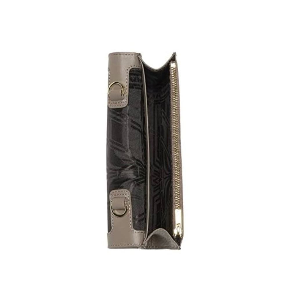 TED BAKER Shazder Grainy Leather Wallet on a Chain (Removable) in Grey - Picture 4 of 11